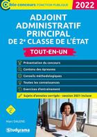 Couverture du livre « Adjoint administratif principal de 2e classe de l'Etat (édition 2022) » de Marc Dalens aux éditions Studyrama