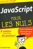 Couverture du livre « Javascript » de Emily Vander Veer aux éditions First Interactive