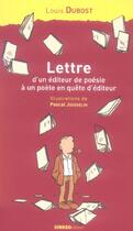 Couverture du livre « Lettre d'un éditeur de poésie à un poète en quête d'éditeur » de Louis Dubost aux éditions Ginkgo