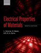 Couverture du livre « Electrical Properties of Materials » de Syms Richard R A aux éditions Oup Oxford