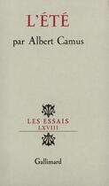 Couverture du livre « L'été » de Albert Camus aux éditions Gallimard