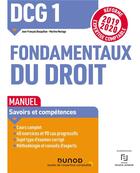 Couverture du livre « DCG 1 - introduction au droit t.1 ; fondamentaux du droit - manuel - réforme expertise comptable (édition 2019/2020) » de Jean-Francois Bocquillon et Martine Mariage aux éditions Dunod