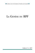 Couverture du livre « La genèse du RPF » de  aux éditions Nouveau Monde