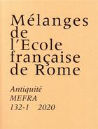 Couverture du livre « Melanges de l ecole francaise de rome. antiquite » de Bourdin Stephane/Jol aux éditions Ecole Francaise De Rome
