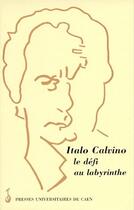 Couverture du livre « Italo calvino, le defi au labyrinthe - actes de la journee d'etudes de caen, le 8 mars 1997 » de Paolo Grossi aux éditions Pu De Caen