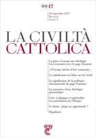 Couverture du livre « La civiltà cattolica N.21 ; septembre 2017 » de Antonio Spadaro aux éditions Parole Et Silence