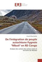 Couverture du livre « De l'integration de peuple autochtone pygmee 