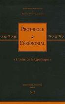 Couverture du livre « Protocole et cérémonial » de Jean-Paul Pancracio aux éditions Pedone