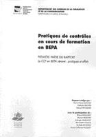 Couverture du livre « Pratiques de contrôles en cours de formation en BEPA » de Marie-Claire Dauvisis et Nathalie Droyer et Gerard Frossard aux éditions Educagri