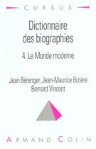 Couverture du livre « Dictionnaire Des Biographies T.4 » de Jean-Maurice Biziere aux éditions Armand Colin