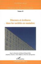 Couverture du livre « Discours et écritures dans les sociétés en mutation » de Itineraires Et Conta aux éditions Editions L'harmattan