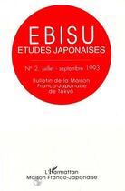 Couverture du livre « Ebisu 2 - etudes japonaises » de  aux éditions L'harmattan