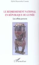 Couverture du livre « Le redressement national en republique de guinee - les effets pervers » de Camara D K. aux éditions L'harmattan