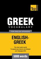 Couverture du livre « Greek vocabulary for English speakers - 5000 words » de Andrey Taranov aux éditions T&p Books