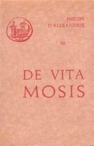 Couverture du livre « De vita mosis, i-ii » de Philon D'Alexandrie aux éditions Cerf