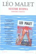 Couverture du livre « Nestor Burma t.4 ; dernières enquêtes » de Leo Malet aux éditions Bouquins