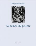 Couverture du livre « Au temps du poème » de Benjamin Fondane aux éditions Non Lieu