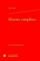 Couverture du livre « Oeuvres complètes » de Leon Dierx aux éditions Classiques Garnier