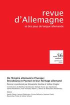 Couverture du livre « Revue d allemagne et des pays de langue allemande n 56-1/2024 - de l empire allemand a l europe : st » de Alexandre Kostka aux éditions Pu De Strasbourg