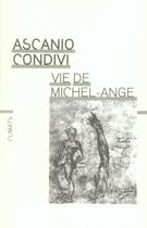 Couverture du livre « Vie de michel-ange » de Ascanio Condivi aux éditions Climats