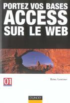 Couverture du livre « Portez Vos Bases Access Sur Le Web » de Rémy Lentzner aux éditions Dunod