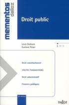 Couverture du livre « Droit public (20e édition) » de Gustave Peiser et Louis Dubouis aux éditions Dalloz