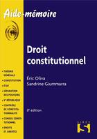 Couverture du livre « Droit constitutionnel (8e édition) » de Sandrine Giummarra et Eric Oliva aux éditions Sirey