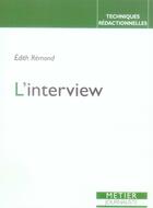 Couverture du livre « L'interview » de Remond Edith aux éditions Edisens