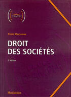 Couverture du livre « Droit des societes 2e (2e édition) » de Pierre Mousseron aux éditions Lgdj