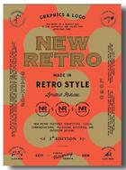 Couverture du livre « New retro - graphics and logo in retro style » de Gingko aux éditions Victionary