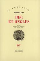 Couverture du livre « Bec Et Ongles » de Gabrielle Lord aux éditions Gallimard