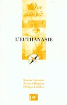 Couverture du livre « L'euthanasie » de Beignier B. aux éditions Que Sais-je ?