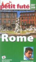 Couverture du livre « Rome (édition 2007/2008) » de Collectif Petit Fute aux éditions Le Petit Fute