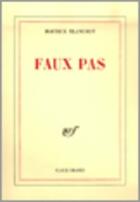 Couverture du livre « Faux Pas » de Maurice Blanchot aux éditions Gallimard