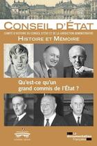 Couverture du livre « Qu'est-ce qu'un grand commis de l'Etat ? passé et avenir » de  aux éditions Documentation Francaise