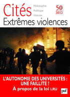 Couverture du livre « REVUE CITES t.50 ; violences civiles » de Revue Cites aux éditions Puf