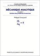 Couverture du livre « Mecanique analytique v.2 » de Choquard aux éditions Ppur