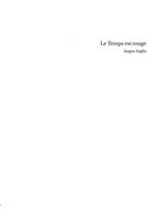 Couverture du livre « Le Temps est rouge » de Angus Inglis aux éditions Thebookedition.com