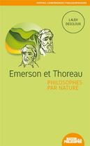 Couverture du livre « Emerson et Thoreau, philosophes par nature » de Laleh Descloux aux éditions Ancrages