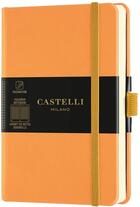 Couverture du livre « Carnet aquarela poche quadrille orange clementine » de Castelli aux éditions Castelli Milano