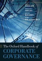 Couverture du livre « The Oxford Handbook of Corporate Governance » de Mike Wright aux éditions Oup Oxford