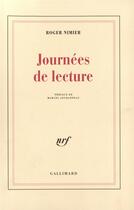 Couverture du livre « Journees de lecture - vol01 » de Nimier/Jouhandeau aux éditions Gallimard