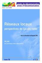 Couverture du livre « Reseaux Locaux : Perspectives De L'Acces Radio (Annales De Telecommunications T.58 N. 3/4 Mars/Av » de Afifi Hossam aux éditions Hermes Science Publications