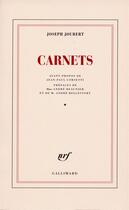 Couverture du livre « Carnets t.1 » de Joseph Joûbert aux éditions Gallimard