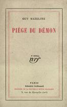 Couverture du livre « Piege du demon » de Mazeline Guy aux éditions Gallimard