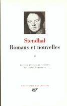 Couverture du livre « Romans et nouvelles t.2 » de Stendhal aux éditions Gallimard