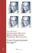 Couverture du livre « Contre le gouvernement des juges ? » de Christophe Boutin aux éditions Cerf