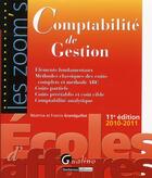 Couverture du livre « Comptabilité de gestion (édition 2010-2011) » de Beatrice Grandguillot et Francis Grandguillot aux éditions Gualino