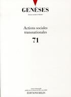 Couverture du livre « Actions sociales transnationales » de Kott/Mariot aux éditions Belin