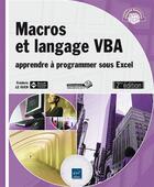 Couverture du livre « Macros et langage VBA ; apprendre à programmer sous Excel (2e édition) » de Frederic Le Guen aux éditions Eni